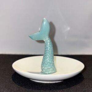 Ceramic Mermaid Tail Jewelry Holder